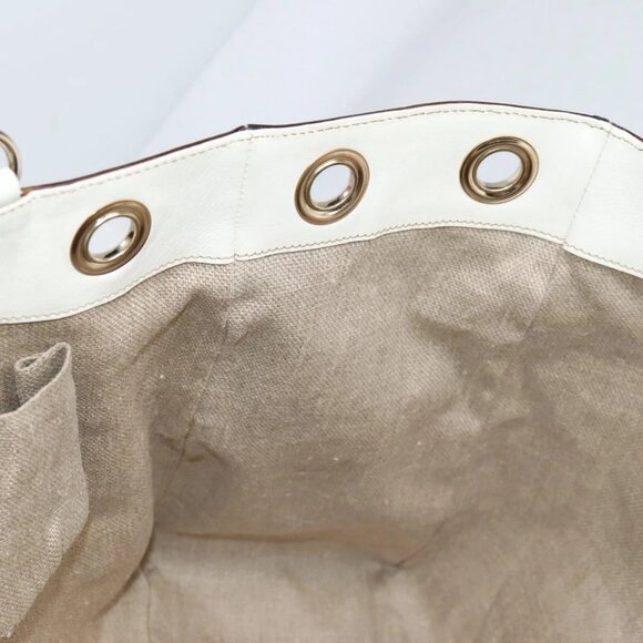 GUCCI GG Canvas Tote Bag Beige Gold 153033 Auth BA5552V - Picture 11 of 16